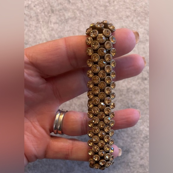 J. Crew  Stretch Rhinestone   Bracelet EUC - Picture 2 of 5